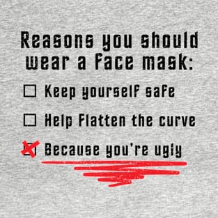 Why you should wear a face mask (black - worn) T-Shirt